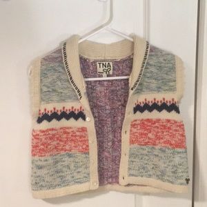 TNA knit crop vest